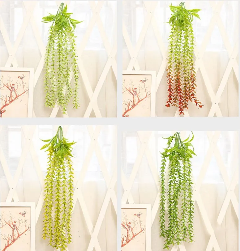 1 piece 68CM Home Decor Artificial Ivy Leaf Garland Plants Vine Fake Foliage Flowers Creeper Green Ivy Wreath plastic flower