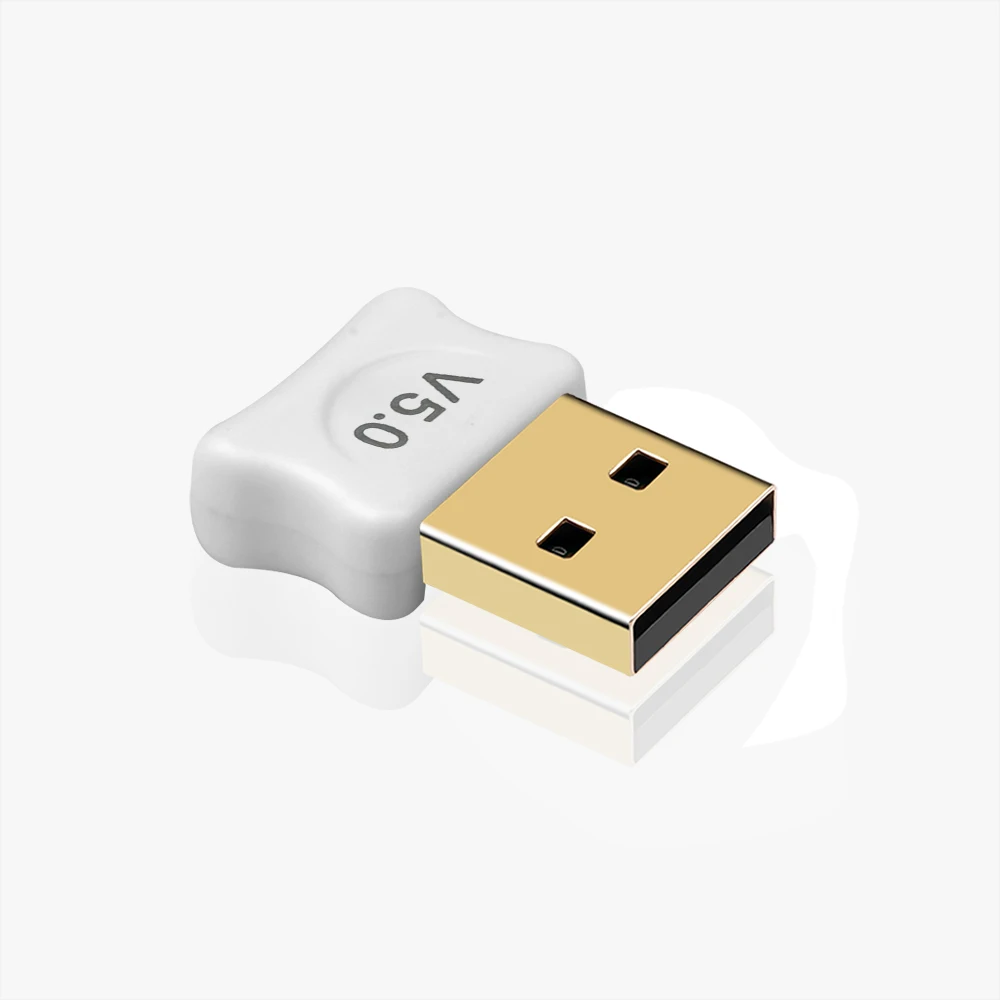 White Kebidumei USB Bluetooth V5.0 донгл приемник передатчик Мини адаптер беспроводной Bluetooth Музыка Аудио для ПК динамик Компьютер PS4 - Цвет: White