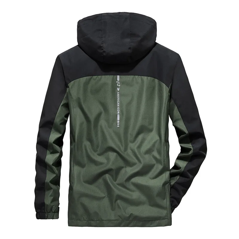 Мужская куртка, Мужская Повседневная Осенняя зимняя флисовая наружная куртка на молнии с длинным рукавом и капюшоном, верхняя зимняя куртка, Мужская парка - Цвет: Army Green