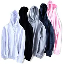 HobbyLane Men Thickened Pullover Hoodies Long Sleeves Solid Color Loose Hooded Shirt