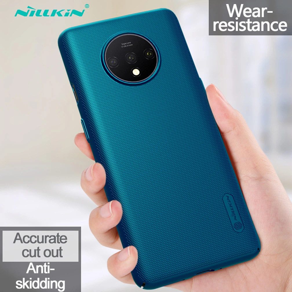 Peacock Blue NILLKIN Ультратонкий чехол для Oneplus 7T матовый Защитный матовый Жесткий Чехол для Oneplus 7T Pro задняя оболочка с розничной доставкой посылка - Цвет: Peacock Blue