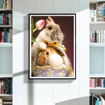 

5D DIY Diamond Painting Cute Hamster Full Drill Cross Stitch Embroidery Mosaic DIY Craft Cross Embroidery Eco-friendly