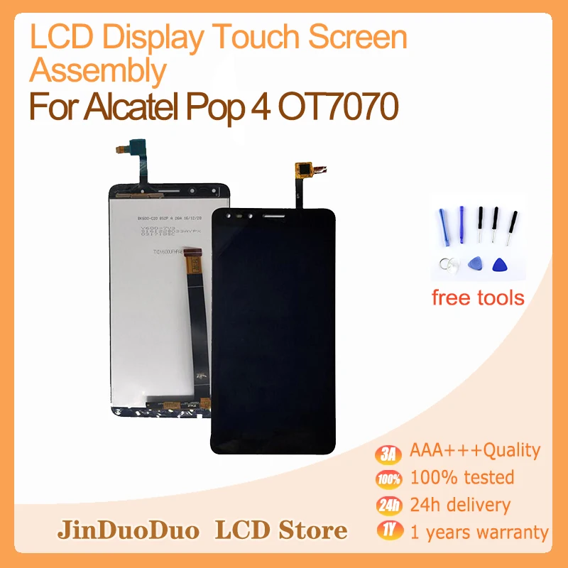 ЖК-дисплей для Alcatel Pop 4 OT7070 ot70x OT7070Q OT7070A с сенсорным экраном и дигитайзером в сборе
