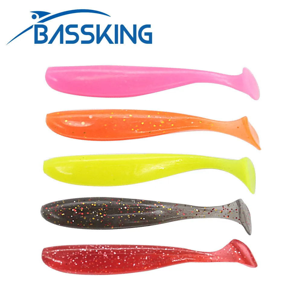 

BASSKING рыболовный штатив, воблеры с хвостом, 50 мм, 1,1 г, для ловли карпа, окуня, искусственная силиконовая приманка, T-образный хвост