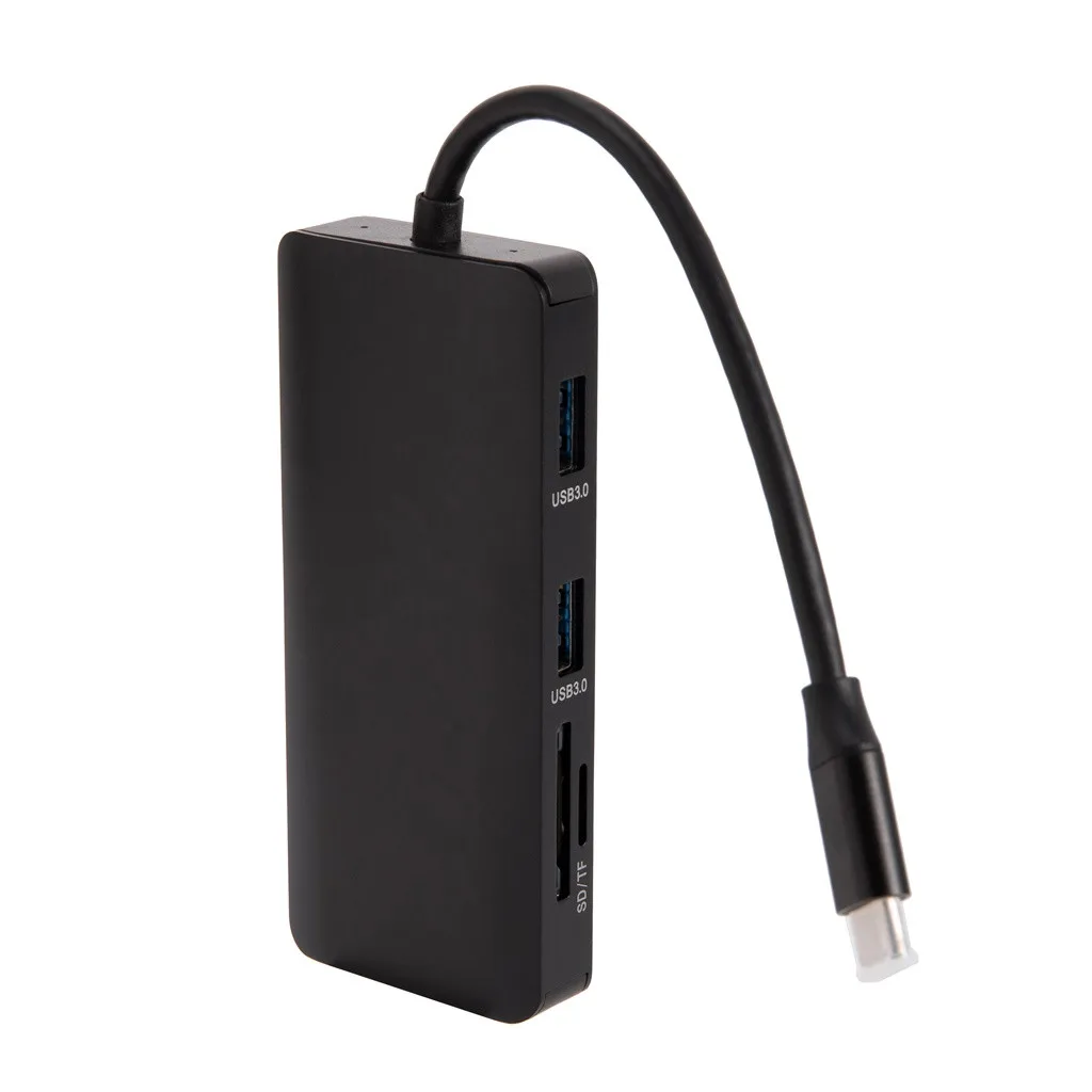 Ouhaobin 9 в 1 концентратор USB Type C адаптер для HDMI 4 K видео Ethernet RJ45 LAN многопортовый адаптер с кардридером для ноутбука usb-хаб