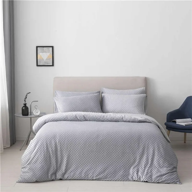 Comfortable Duvet Cover Without Pillowcase And Sheet For Adults And Children Solid Color Bedding Set For Washable