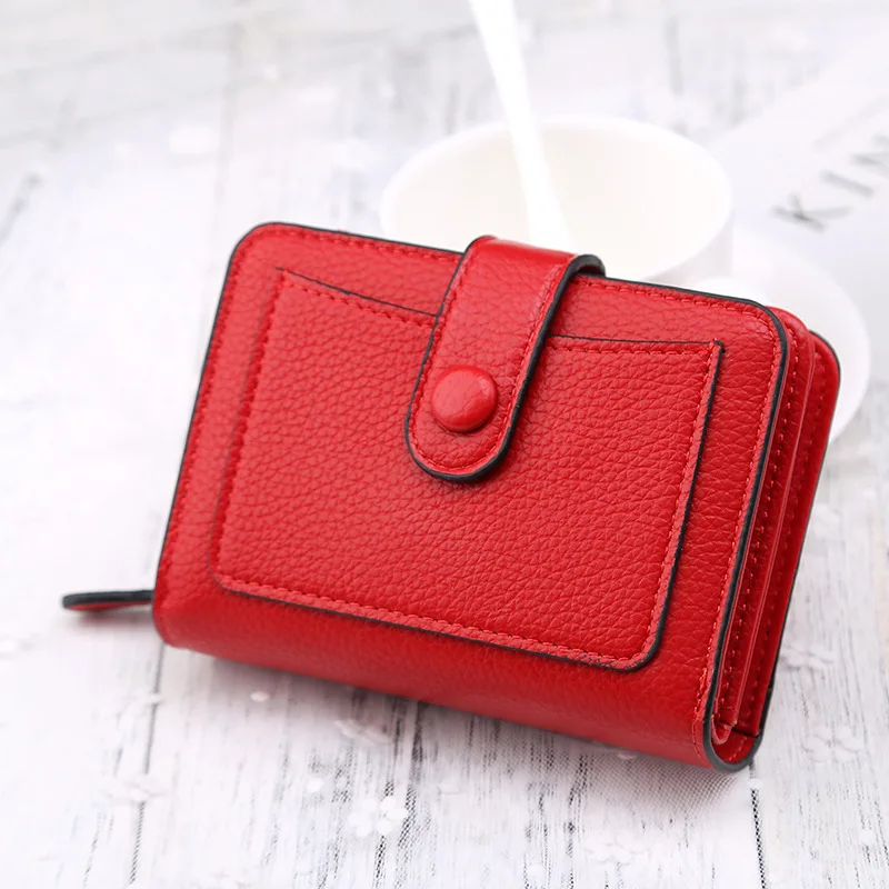Coin Purse Card-Holder Women Wallets Female Black Small Mini Luxury Brand Zipper Hasp