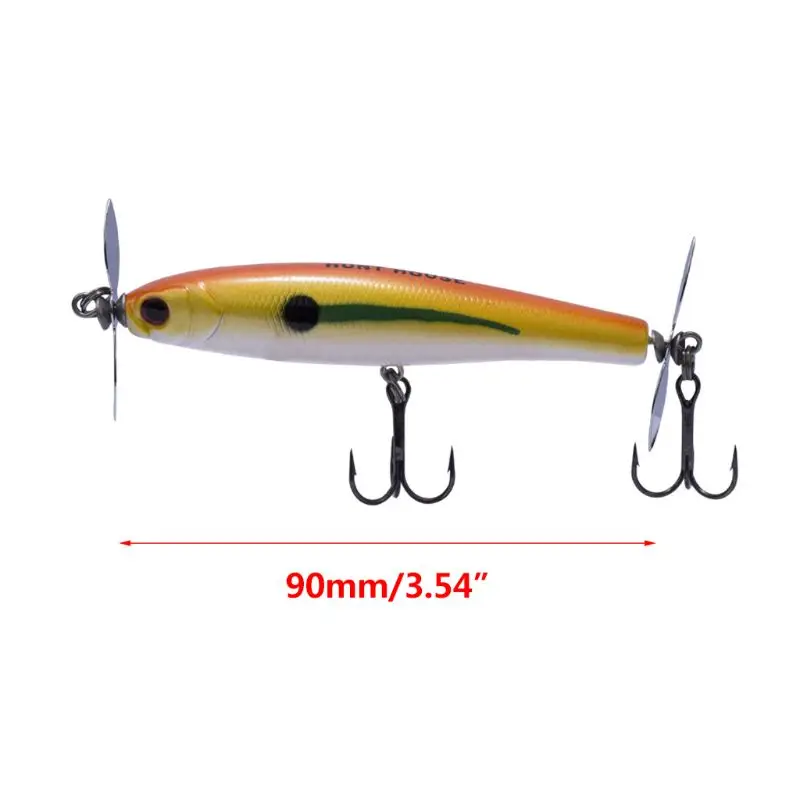 Fishing Bait Propeller Head Tail Hook Sharp Professional Tackle Lure Artificial 3D Baits 9cm14.5g Trolling Fishing Accessories