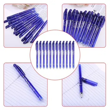 

12 pcs Luxury Erasable 0.5mm Gel Pen Blue ink Slim Ballpoint Office Student Writing Tool Stationery Supply