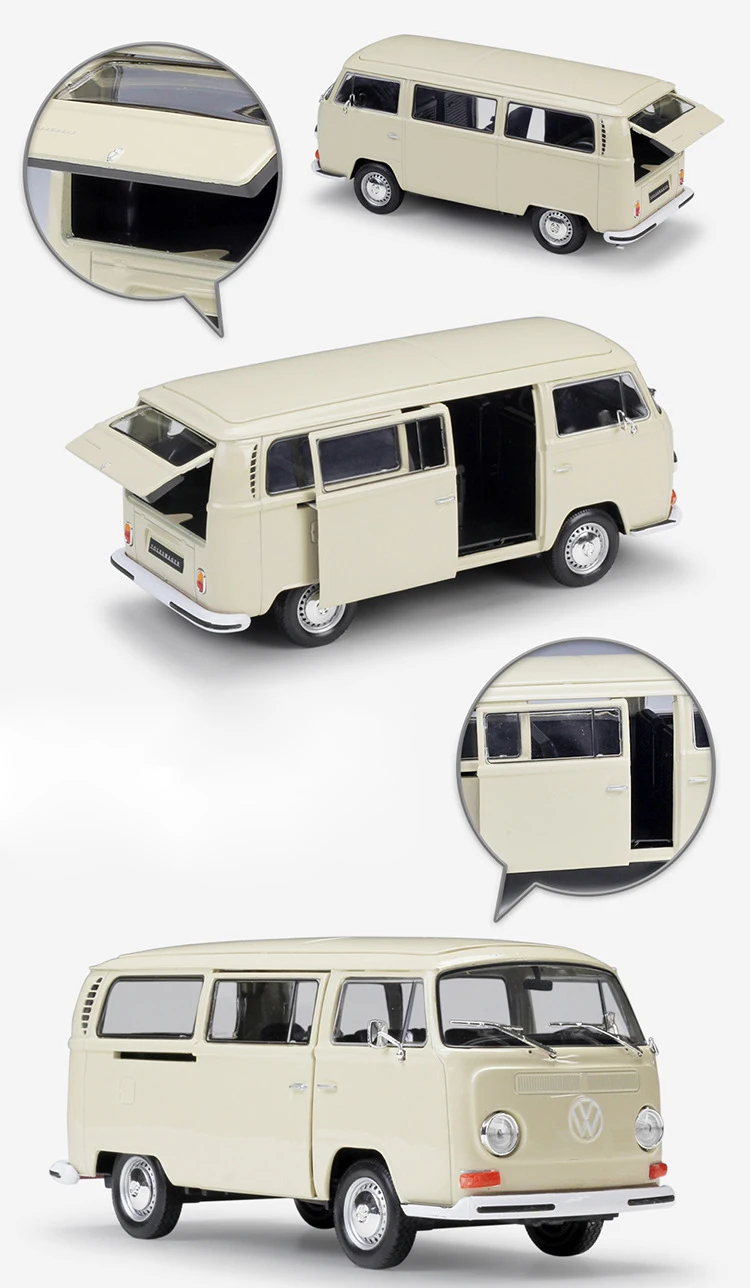 WELLY 1:24 Volkswagen VW T2 BUS 1973 T1 Alloy Car Model Diecasts Metal  Vehicles High simulation Car Model Toys For Children Gift - AliExpress