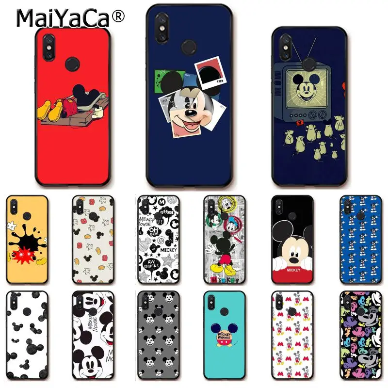 

MaiYaCa Mickey Mouse DIY Printing Drawing Phone Case for Xiaomi Redm4X 6A Redmi Go Redmi5 5Plus Note4 Note5 7 mi A1 A2Lite
