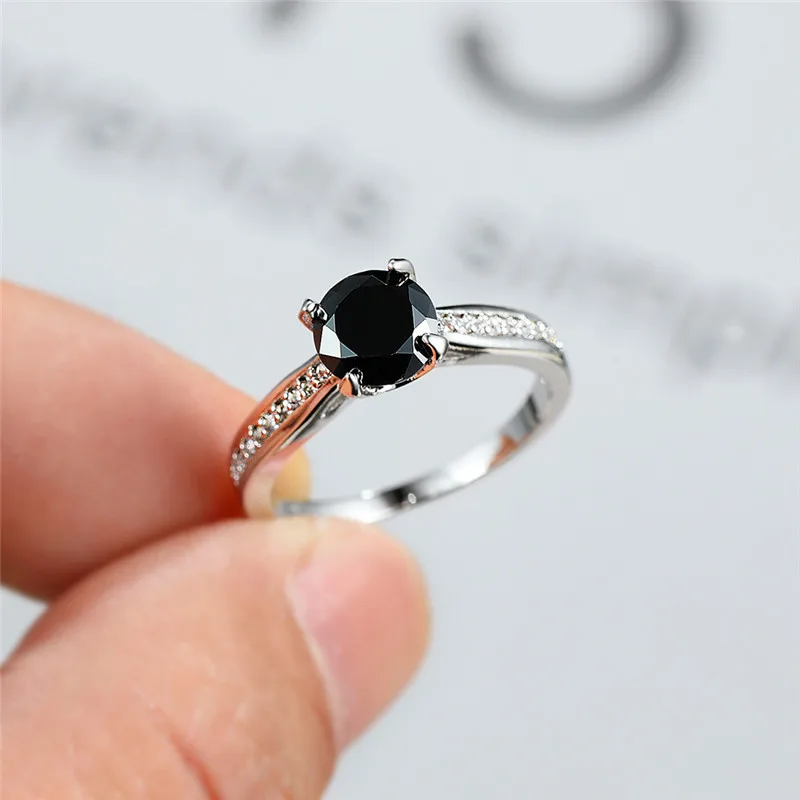Black Stone Engagement Rings