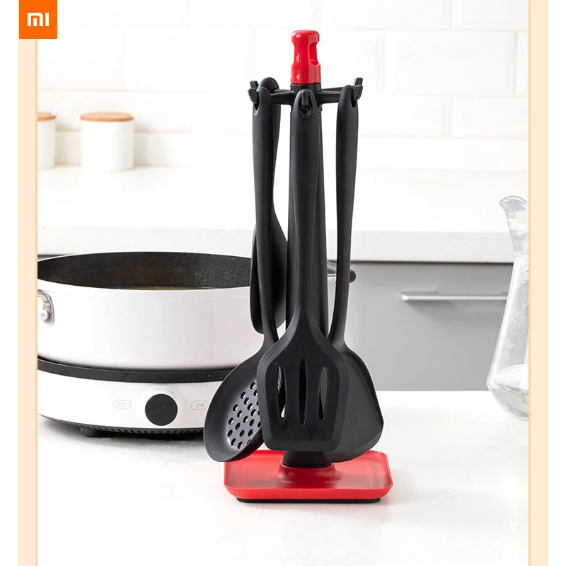Новая антипригарная силиконовая лопатка xiaomi JORDANJUDY набор ложки для овощей и супа