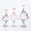 Creativity Tall Feet Clear Storage Jar with Lid European Modern Grain Dispenser Coffee Table Desktop Candy Snacks Glass Bottle 2