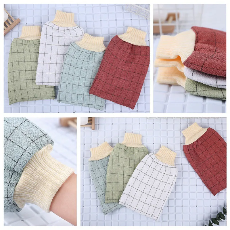 Bath Gloves Exfoliating Gloves Dead Skin Removal Shower Mitten Bath Towel Body Scrubber Washcloth Mitt Deep Cleaning Scrub Glove