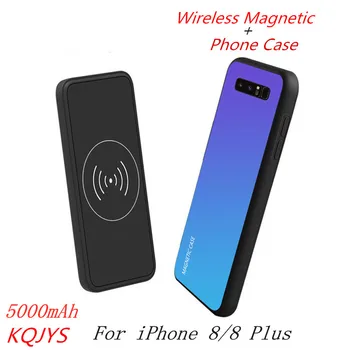 

KQJYS 5000mAh Magnetic Battery Charger Cases for iPhone 8 Plus Battery Case Portable Power Bank Charging Cover for iPhone 8