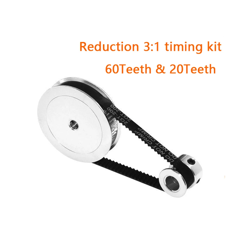 GT2 шкив ремня ГРМ 60 зубьев 20 зубьев 5 мм/8 мм уменьшение 3:1/1:3 Ширина ремня 6 мм для 3D принтера аксессуары|Детали и аксессуары для 3D-принтеров|   | АлиЭкспресс