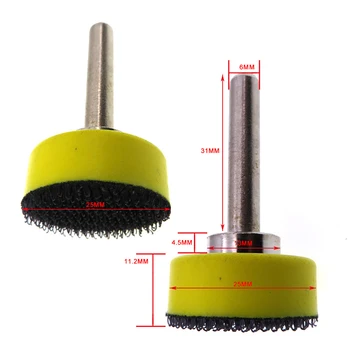 

1 Inch (25mm) Sanding Pad 6mm Shank For Hook And Loop Sanding Discs Accessories
