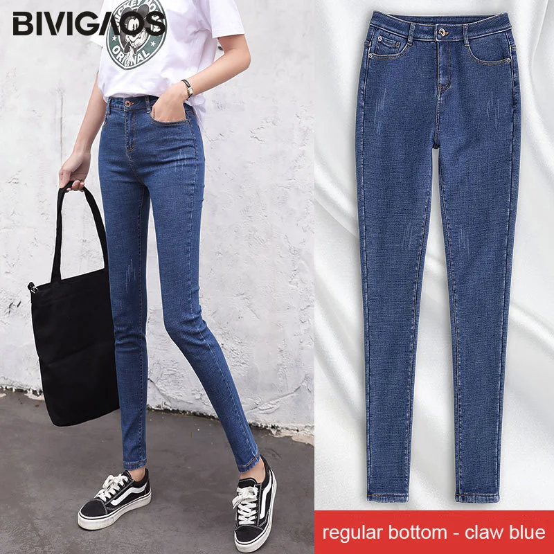 Regular - Claw Blue BIVIGAOS новые Мода и досуг высокие эластичные укороченные джинсы с когтями джинсовые узкие брюки узкие облегающие джинсы леггинсы женские джеггинсы черный синий - Цвет: Regular - Claw Blue