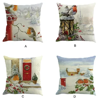 

Christmas Pillow Case Home Decoration Cushion Cover Christmas Decorative Pillows Cover Sofa Living Room Pillowcase Xmas 45x45cm