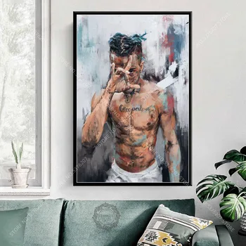 

G654 Art Decor XXXTentacion Rap Hip Hop Music Star Singer Wall Art Canvas Painting Silk Poster Home Decoration