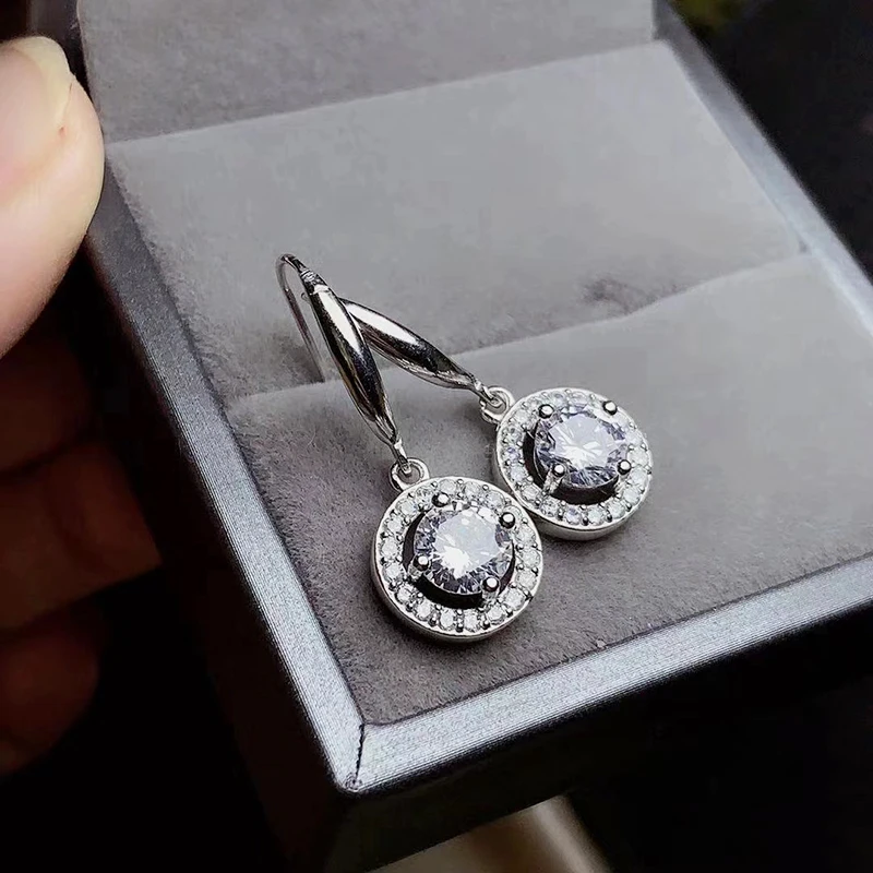 CoLife Jewelry Fashion Moissanite Drop Earrings for Daily Wear 2 Pieces D Color Moissanite Earrings 925  Silver Gemstone Eardrop