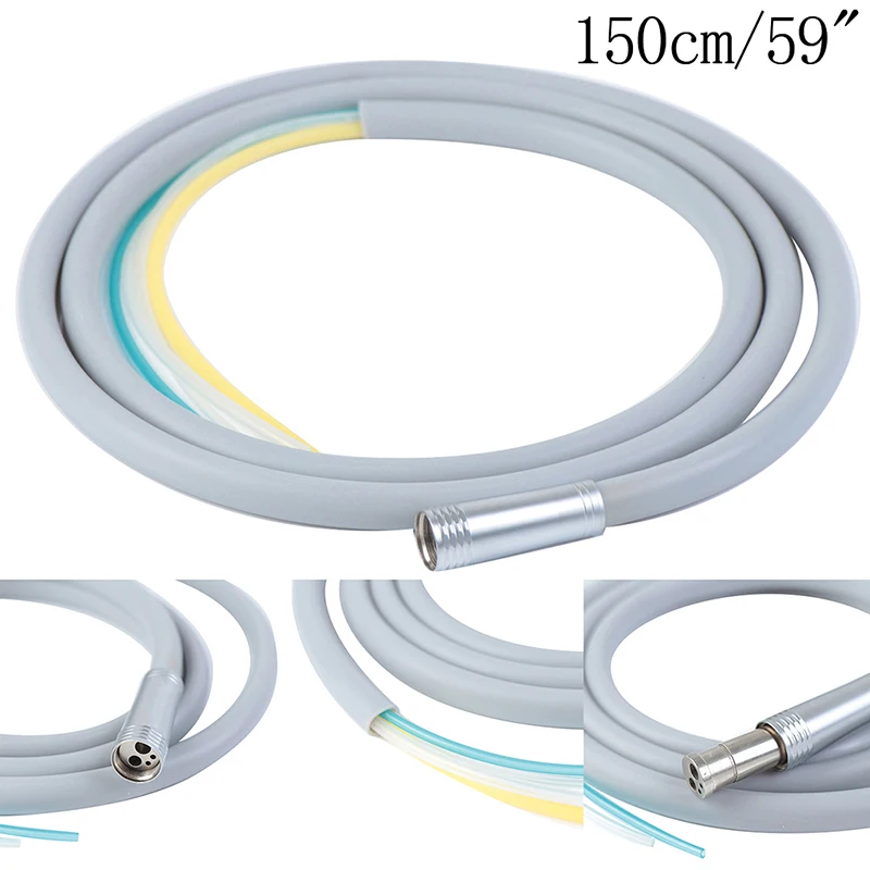 1Pcs New Dental 4 Holes Handpiece Hose Tube With Connector For High/Low Speed Handpiece Dentistry Material