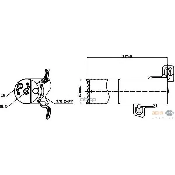 Осушитель Кондиционера Hella 8ft351193251 HELLA арт. 8FT351193251
