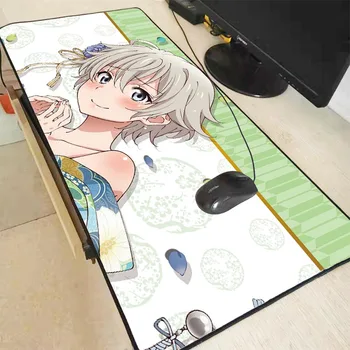 

XGZ Anime Sexy Girl Large Gaming Waterproof Mouse Pad Rubber PC Computer Gamer Mousepad Desk Mat Locking Edge for CSGO LOL Dota
