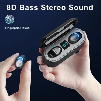 

TWS 5.0 Bluetooth Earphone Wireless Earphones Handsfree HIFI Bass Wireless Earbuds Headset Touch Control With Charging box