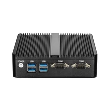 Mini PC industriel Intel Celeron J4125, Fanless, ordinateur avec wi fi, 4x usb, HDMI, VGA, Ethernet Gigabit, rs 232, Windows Linux