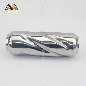 

car Accessories Mid section exhaust pipe muffler 304 stainless steel solid core inner and outer swirl tornado mid drum silencer
