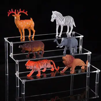 

Three-Tier Acrylic Detachable Ladder Frame Perfume Jewelry Display Rack Transparent Ladder Shelf Store Display Tools