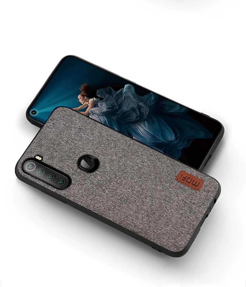 Для xiaomi redmi note 8t чехол противоударный redmi note 8t тканевый силиконовый чехол capas полная защита бизнес-Чехол
