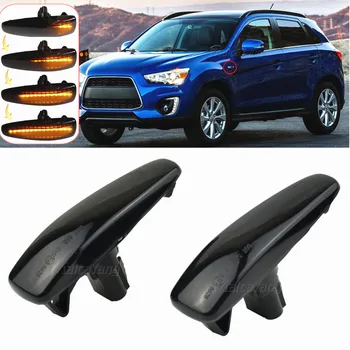 

2 pieces Amber Dynamic LED Fender Side Marker Turn Signal Lights Yellow 8351A001 For Mistubish Lancer EVO X Smoke LED Light