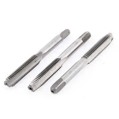 

M8x1.25mm Straight 3 Flutes Metric Hand Taps 3 Pcs