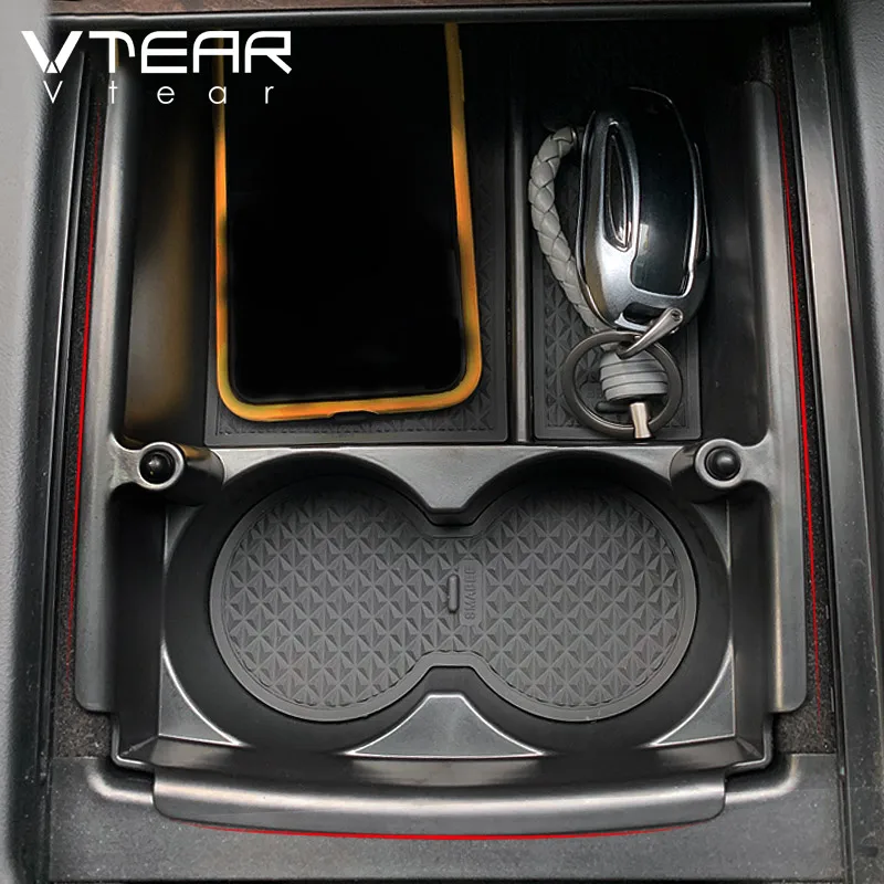 Vtear для Tesla модель X S центральный ящик для хранения в подлокотнике автомобиля контейнер для стайлинга держатель Контейнер держатель аксессуары Автомобильный авто