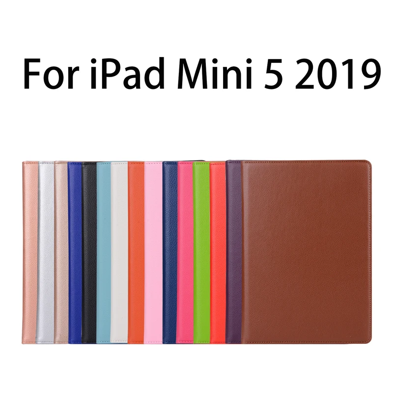 

HOLAZING 360 Degree Rotation Case For iPad Mini 5 PU Leather Stand Cover For Mini5 With Smart Auto On/Off Funda Coque