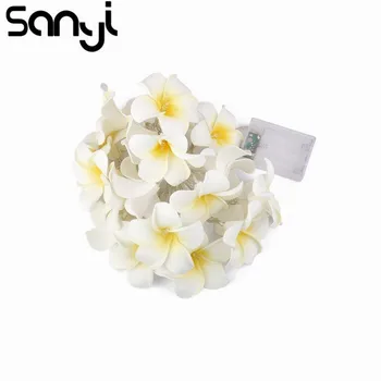 

Sanyi LED Plumeria String Lights Powered by 3*AA Battery Holiday String Lights Xmas Wedding Decoration Flower Bulbs LED Lamp