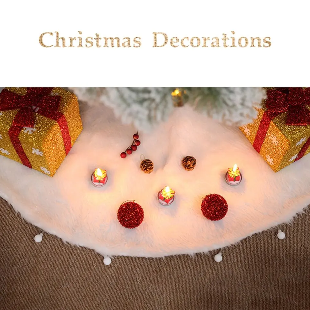 NEW 60CM Beautiful Christmas Tree Skirt Xmas Deer Base Decoration Home Living Room Party Decoration Gift