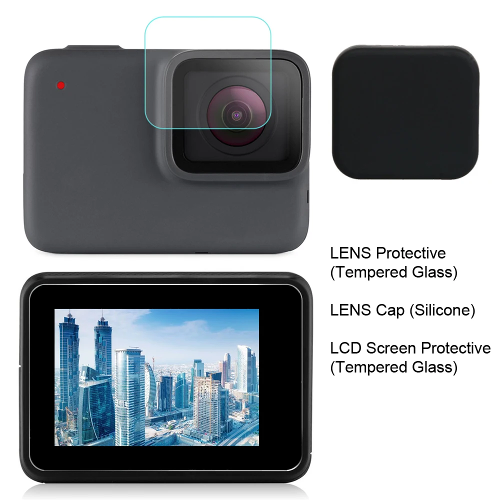 GAQOU закаленное стекло для Gopro Hero 7 6 5 черная крышка объектива ЖК-экран протектор Go Pro экшн-камера защитная пленка аксессуары