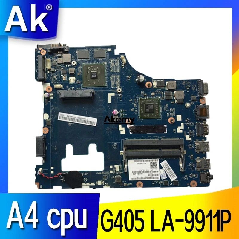 ^*Best Offers G405 LA-9911P For Lenovo G405 Laptop Motherboard LA-9911P Mainboard A4-5000 100% tested fully work