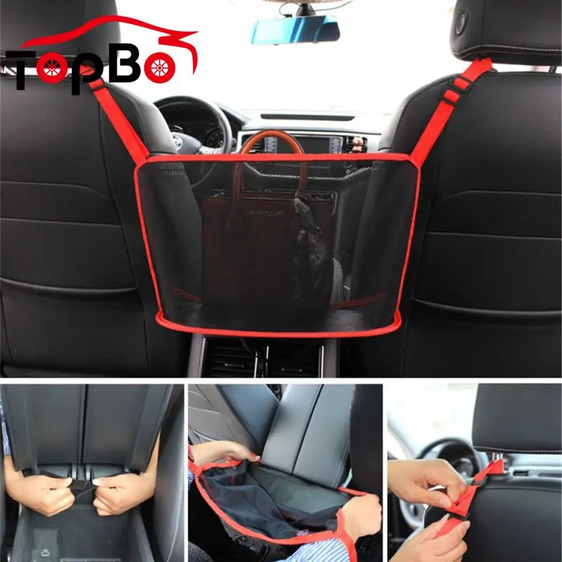 

Newest Car Net Pocket Handbag Holder Organizer Bag Documents Side Storage Mesh Net Bag Car Organizer Storage Bag