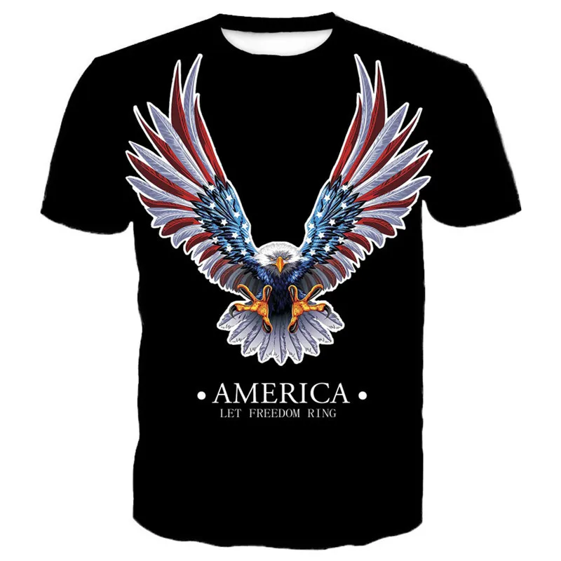 

Casual short-sleeved T-shirt eagle printing EUR Size