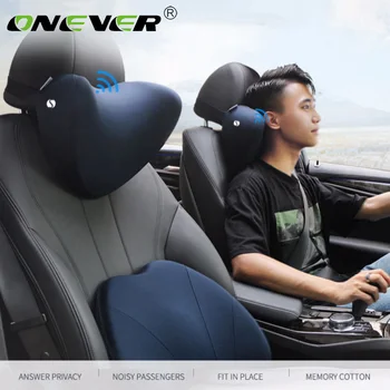 

Onever Bluetooth 5.0 Car Pillow Speaker Voice Assistant Anti-Freeze Sponge Car Head Rest Humanized Head Pad Driving Calling NEW