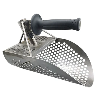 

Beach Sand Scoop with Handle Metal Detecting Tool Stainless Steel Detector Tool Stainless Steel Water Metal Detecting Fast Sifti