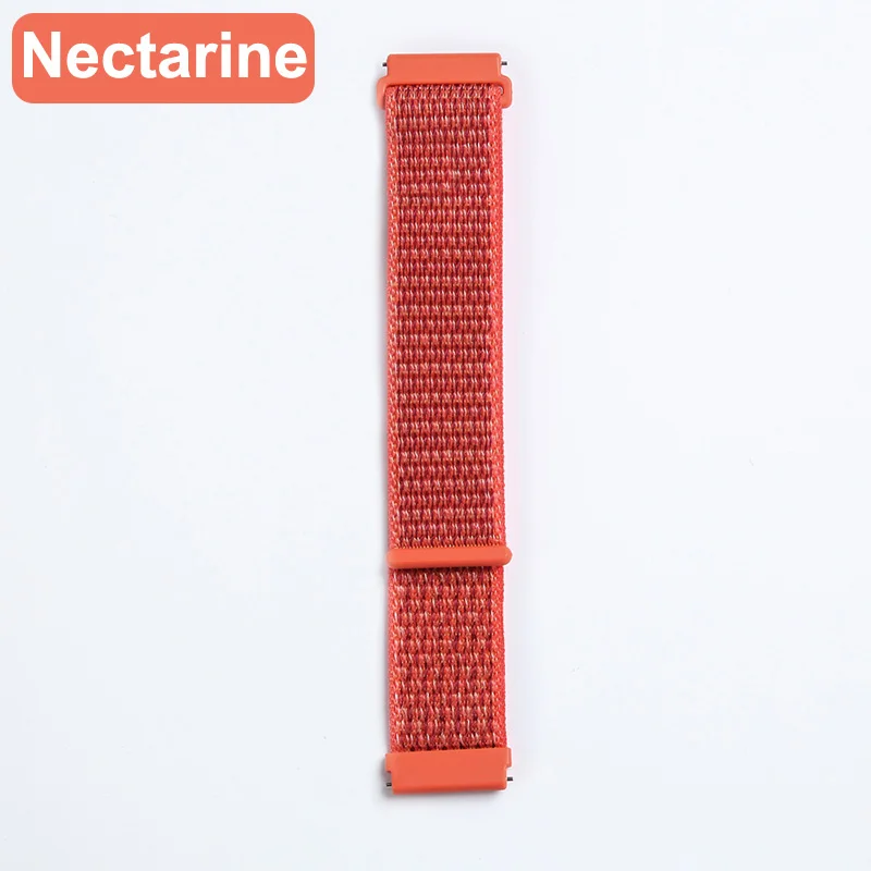 Ремешок для Amazfit Bip Band 20 мм нейлоновый Браслет Для Xiaomi Amazfit GTS GTR 42 мм Смарт-часы ремешок аксессуары браслет - Цвет: Nectarine