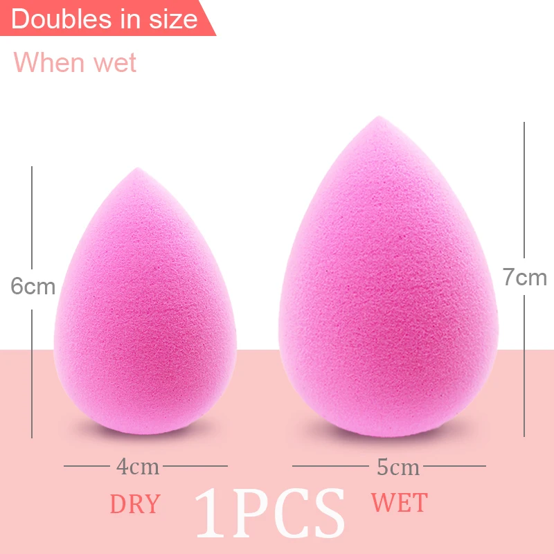 

1 Pc Water Pink Drop Shape Cosmetic Puff Makeup Sponge Blending Face Foundation Cream Blending Cosmetic Powder Puff