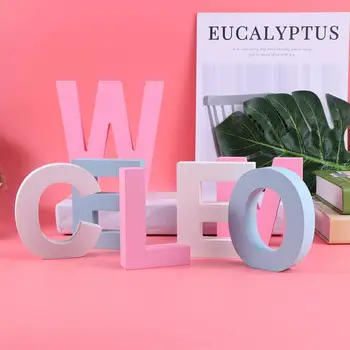 

Wooden WELCOME Letter Adornment English Word Wall Decor Home Wedding Prop Word Sign Wedding Party Background Decoration