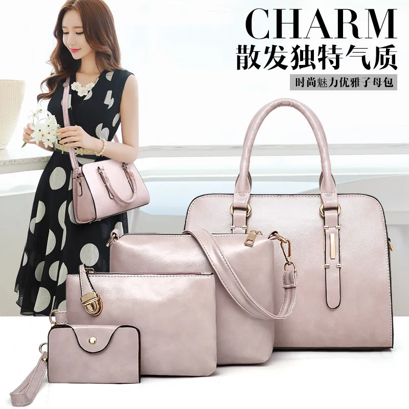 

2018 New Style Elegant Four-piece Set WOMEN'S Bag Europe And America Fashion Hand Shoulder Different Size Bags